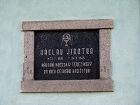 Pamtn deska Vclav Jirotka - Sedlice (drobn pamtka)