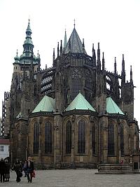 Katedrla sv. Vta, Vclava a Vojtcha - Praha 1 (kostel) - Celkov pohled zezadu