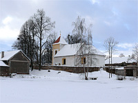 Kostel Vech svatch - Kozohlody (kostel) - Kostel v zim (foto: Bohuslav Konek)