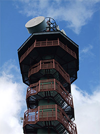 Sokol Vrch u Dobrn (rozhledna) - Pohled na ochoz