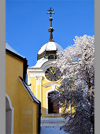 Kostel sv. Jakuba - Tn nad Vltavou (kostel) - V v zim (foto: Miroslav Boch, DiS.)