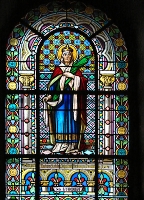 Radho (vrchol) - Obraz sv. Ludmily ve vitri kaple