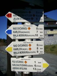 Ovrna - chata,bus (rozcestnk) - 