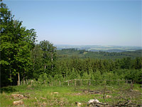 Vlastec (vrchol) - vhledy z Vlastce severnm smrem 