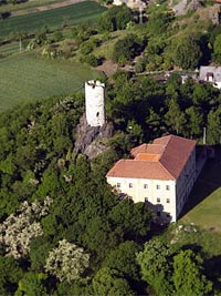 Hrad Skalka (zcenina hradu) - Leteck pohled