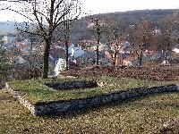 Lelekovice (zanikl hrad) - Zkladov zdivo vstupn ve