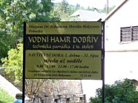 Vodn hamr - Dobv (vodn hamr) - Infopanel. Ruda