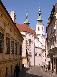 Kostel sv. Michala - Brno-sted (kostel) - Pohled z Dominiknsk ulice