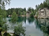Jezero pskovna - Adrpach (zaplaven lom) - Adrpach lom 1