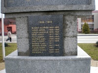 Pomník obětem válek - Rájec-Jestřebí ( pomník,památník ) - Seznam padlých