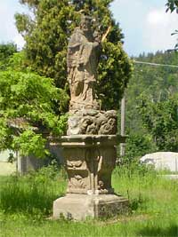 Socha sv. Jana Nepomuckho - Libn (drobn pamtka) - Socha
