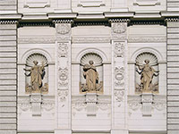 Nmeck vysok kola techniky - Brno (historick budova) - Detail soch a tukovn