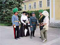 Kladruby (zmek) - Vojci v dobovch uniformch