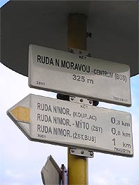 Ruda nad Moravou-centrum BUS (rozcestník)