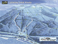 Lyask arel - Kouty (lyask arel) - Mapa arelu