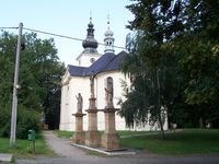 Kostel sv. Jana Ktitele - Olany u Prostjova (kostel) - Olany - kostel a okol