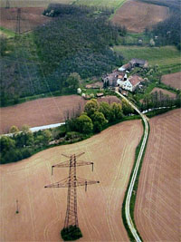 Louck Mln (vodn mln) - Leteck pohled na mln (foto: Josef Veber)