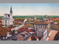 historick foto Farn kostel Nanebevzet Panny Marie - Krom (kostel)