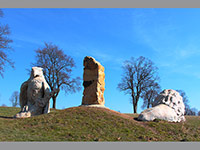 Hranin kmen - r nad Szavou (socha) - Orlice a Lev z moravsk strany