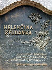 Helenina studnka (studnka) - Bronzov relif - detail