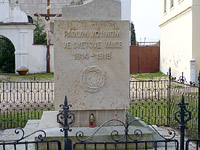 Pamtnk padlm v 1.svtov vlce - Olbramkostel (pamtnk) - detail npisu, eln strana