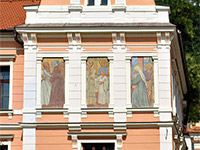 Radnice - Hlubok nad Vltavou (historick budova) - Detail vzdoby fasdy