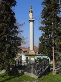 Sloup ze sochou Panny Marie - Budiov (sloup) - 