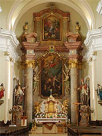 Farn kostel sv. Bartolomje - Zbeh (kostel) - olt kostela