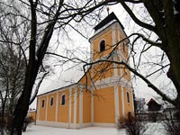 Horn kostel sv. Barbory - Zbeh (kostel) - Kostel v zim 2011