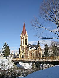 Evangelick kostel - Zbeh (kostel) - Pohled od Rafandy