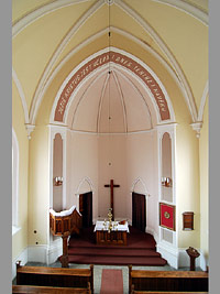 Evangelick kostel - Zbeh (kostel) - Pohled z kru
