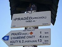 Pradd-vrchol (rozcestnk) - 