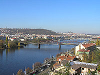 Vyehradsk eleznin most - Praha (most) - Pohled na most z Vyehradu
