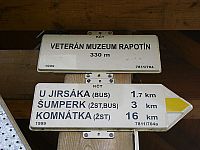 Vetern muzeum Rapotn (rozcestnk)